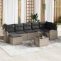 vidaXL Set da Giardino a 7 Pezzi con Cuscini in Rattan Nero