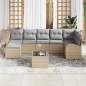 vidaXL Set Divano da Giardino 8 Pezzi con Cuscini in Rattan Composito Nero