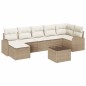 vidaXL Set di Divani da Giardino a 8 Pezzi con Cuscini in Rattan Sintetico Marrone
