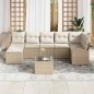 vidaXL Set di Divani da Giardino a 8 Pezzi con Cuscini in Rattan Sintetico Marrone