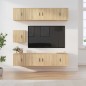 Set di Mobili Porta TV 7 pz Rovere Sonoma in Legno Multistrato Set di Mobili Porta TV 7 pz Rovere Sonoma in Legno Multistrato