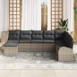 vidaXL Set di divani da giardino con cuscini da 8 pezzi in rattan sintetico grigio.