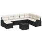 vidaXL Set da Giardino 8 Pezzi di con Cuscini in Rattan Sintetico Marrone