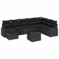vidaXL Set di Divani da Giardino da 9 Pezzi con Cuscini Beige in Rattan Sintetico. vidaXL Set di Divani da Giardino da 9 Pezzi con Cuscini Beige in Rattan Sintetico.