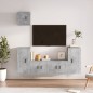 Set di Mobili Porta TV 5 pz Grigio Cemento in Legno Multistrato Set di Mobili Porta TV 5 pz Grigio Cemento in Legno Multistrato