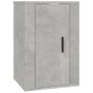 Set di Mobili Porta TV 4 pz Grigio Cemento in Legno Multistrato Set di Mobili Porta TV 4 pz Grigio Cemento in Legno Multistrato