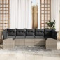 vidaXL Set di divani da giardino 7 pezzi con cuscini in polirattan grigio chiaro vidaXL Set di divani da giardino 7 pezzi con cuscini in polirattan grigio chiaro