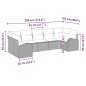 vidaXL Set Divano da Giardino - 7 Pezzi con Cuscini Neri in Rattan Sintetico vidaXL Set Divano da Giardino - 7 Pezzi con Cuscini Neri in Rattan Sintetico