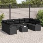vidaXL Set di divani da giardino da 10 pezzi con cuscini beige in rattan sintetico.