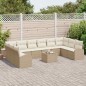 vidaXL Set di Sofà da 11 Pezzi con Cuscini in Rattan Poliestrale Marrone