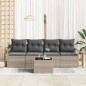 Set Divano da Giardino vidaXL da 5 Pezzi con Cuscini Grigio Chiaro Polyrattan Set Divano da Giardino vidaXL da 5 Pezzi con Cuscini Grigio Chiaro Polyrattan