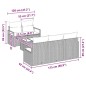 Set Divano da Giardino vidaXL 6 Pezzi con Cuscini Grigio Polyrattan