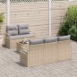 Set divano da giardino vidaXL 6 pezzi con cuscini Beige Polirattan Set divano da giardino vidaXL 6 pezzi con cuscini Beige Polirattan