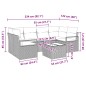 Set di divani da giardino vidaXL con cuscini grigio chiaro in polyrattan Set di divani da giardino vidaXL con cuscini grigio chiaro in polyrattan
