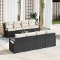 vidaXL Set Divano da Giardino 9 Pezzi con Cuscini Nero Polyrattan vidaXL Set Divano da Giardino 9 Pezzi con Cuscini Nero Polyrattan