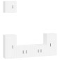 Set di Mobili Porta TV 5 pz Bianco in Legno Multistrato Set di Mobili Porta TV 5 pz Bianco in Legno Multistrato
