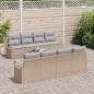 Set di Divano da Giardino vidaXL 9 Pezzi con Cuscini Beige Poli Rattan Set di Divano da Giardino vidaXL 9 Pezzi con Cuscini Beige Poli Rattan