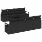 Set di divani da giardino vidaXL 9 pezzi con cuscini Nero Rattan Sintetico Set di divani da giardino vidaXL 9 pezzi con cuscini Nero Rattan Sintetico