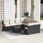 Set di divani da giardino vidaXL 9 pezzi con cuscini Nero Polirattan Set di divani da giardino vidaXL 9 pezzi con cuscini Nero Polirattan