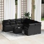 Set Divano Giardino 9 Pezzi vidaXL con Cuscini Neri Polyrattan Set Divano Giardino 9 Pezzi vidaXL con Cuscini Neri Polyrattan