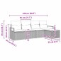 vidaXL Set da Giardino a 5 Pezzi di con Cuscini Beige in Rattan Sintetico