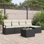 vidaXL Set di divani da giardino 5 pezzi con cuscini marroni in rattan sintetico.