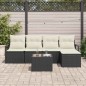 vidaXL Set di divani da giardino 5 pezzi con cuscini marroni in rattan sintetico.