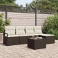 vidaXL Set da Giardino a 5 Pezzi con Cuscini in Rattan Grigio