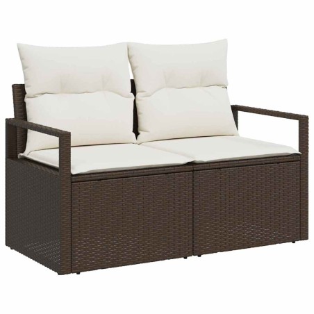 vidaXL Set da Giardino a 5 Pezzi con Cuscini in Rattan Grigio