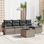 vidaXL Set Divano Giardino a 5 Pezzi con Cuscini in Rattan Polipropilene Nero