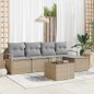 vidaXL Set di Divani da Giardino 6 Pezzi con Cuscini in Rattan Polietilene Nero vidaXL Set di Divani da Giardino 6 Pezzi con Cuscini in Rattan Polietilene Nero