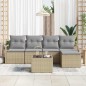 vidaXL Set di Divani da Giardino 6 Pezzi con Cuscini in Rattan Polietilene Nero vidaXL Set di Divani da Giardino 6 Pezzi con Cuscini in Rattan Polietilene Nero