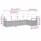 vidaXL Set di divani da giardino 5 pezzi con cuscini neri in poly rattan vidaXL Set di divani da giardino 5 pezzi con cuscini neri in poly rattan