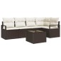 vidaXL Set da Giardino in 5 Pezzi con Cuscini Grigi in Rattan Sintetico