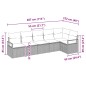 vidaXL Set di divani da giardino 6 pezzi con cuscini grigi in rattan sintetico