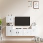 Set di Mobili Porta TV 5 pz Bianco Lucido in Legno Multistrato Set di Mobili Porta TV 5 pz Bianco Lucido in Legno Multistrato