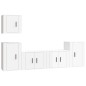Set di Mobili Porta TV 5 pz Bianco Lucido in Legno Multistrato Set di Mobili Porta TV 5 pz Bianco Lucido in Legno Multistrato