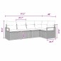 vidaXL Set di divani da giardino , sei pezzi con cuscini in polyrattan grigio chiaro vidaXL Set di divani da giardino , sei pezzi con cuscini in polyrattan grigio chiaro