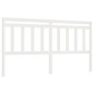 Testiera per Letto Bianca 186x4x100cm in Legno Massello di Pino Testiera per Letto Bianca 186x4x100cm in Legno Massello di Pino