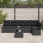 vidaXL Set di divano da giardino con 7 pezzi e cuscini in rattan sintetico beige vidaXL Set di divano da giardino con 7 pezzi e cuscini in rattan sintetico beige