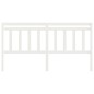 Testiera per Letto Bianca 186x4x100cm in Legno Massello di Pino Testiera per Letto Bianca 186x4x100cm in Legno Massello di Pino