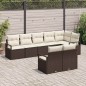 vidaXL Set da giardino 8 pezzi con cuscini in rattan sintetico marrone