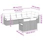 vidaXL Set Divano da Giardino 8 Pezzi con Cuscini Grigio Chiaro in Poly Rattan