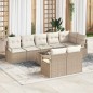 vidaXL Set da Giardino 9 Pezzi con Cuscini Marrone in Poly Rattan