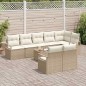 vidaXL Set da Giardino 9 Pezzi con Cuscini Marrone in Poly Rattan