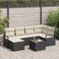 vidaXL Set di divani da giardino 6 pezzi con cuscini, rattan marrone.