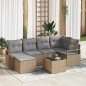 vidaXL Set di Divano da Giardino da 7 Pezzi con Cuscini in Rattan Polietilene Nero