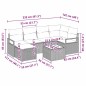 vidaXL Set di divani da giardino di 7 pezzi con cuscini grigio in poly rattan