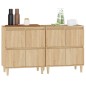 Credenze 2pz Rovere Sonoma 60x35x70 cm in Legno Multistrato Credenze 2pz Rovere Sonoma 60x35x70 cm in Legno Multistrato