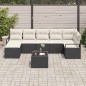 vidaXL Set di divano da giardino di 7 pezzi con cuscini in rattan polyrattan marrone